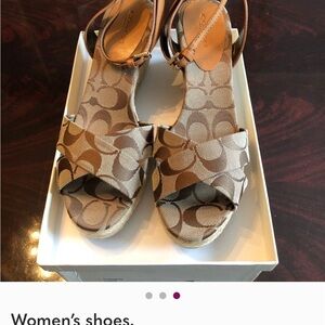 Coach Women's Tan Espadrille Sandals